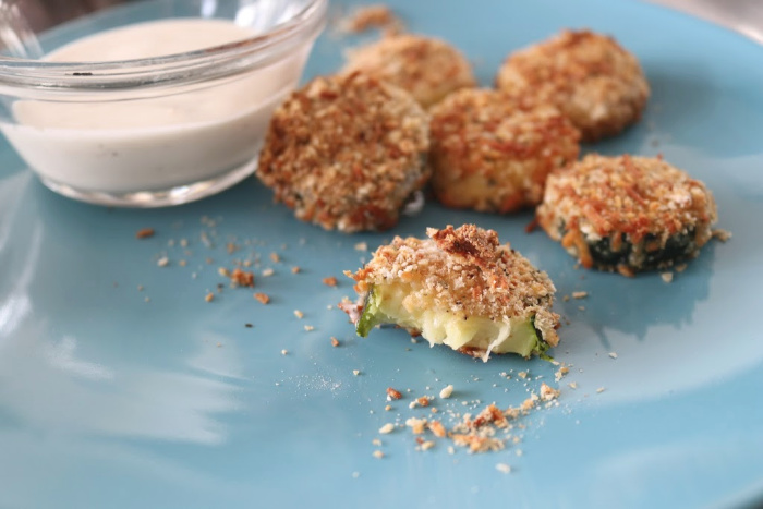 Simple Baked Breaded Zucchini Bites - Essentially Handmade